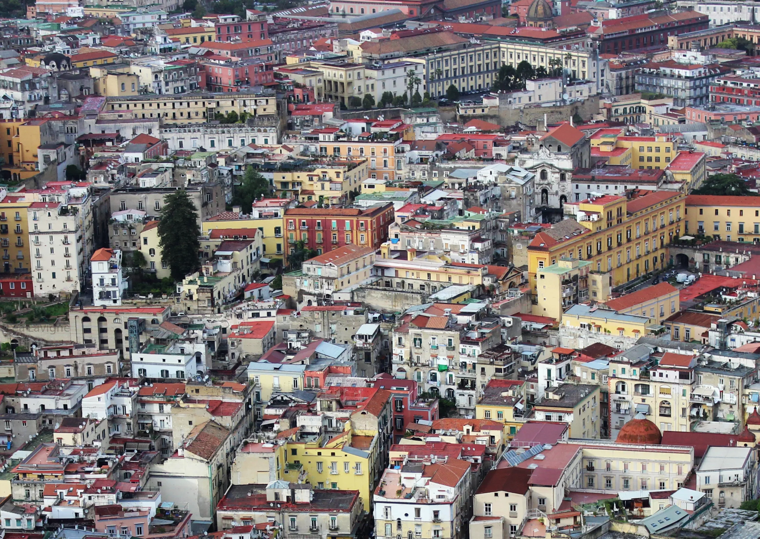 Vue panoramique de Naples Italie photographie urbaine