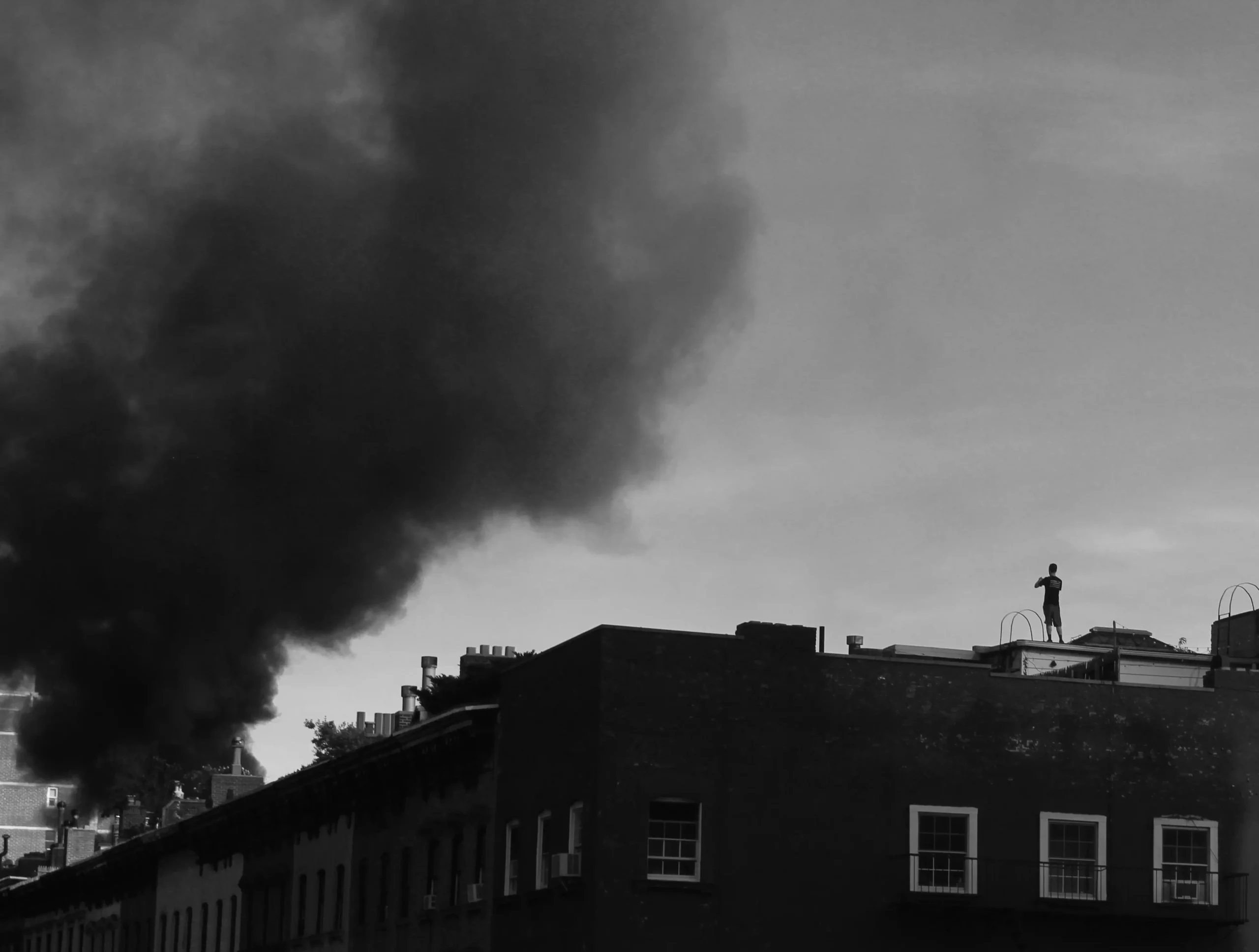 street photography new york usa incendie