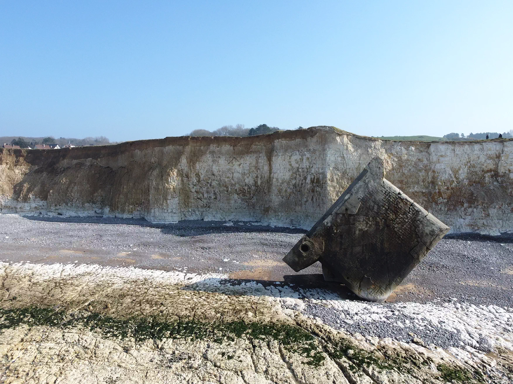 photographie plage normandie abstrait minéral roche sable