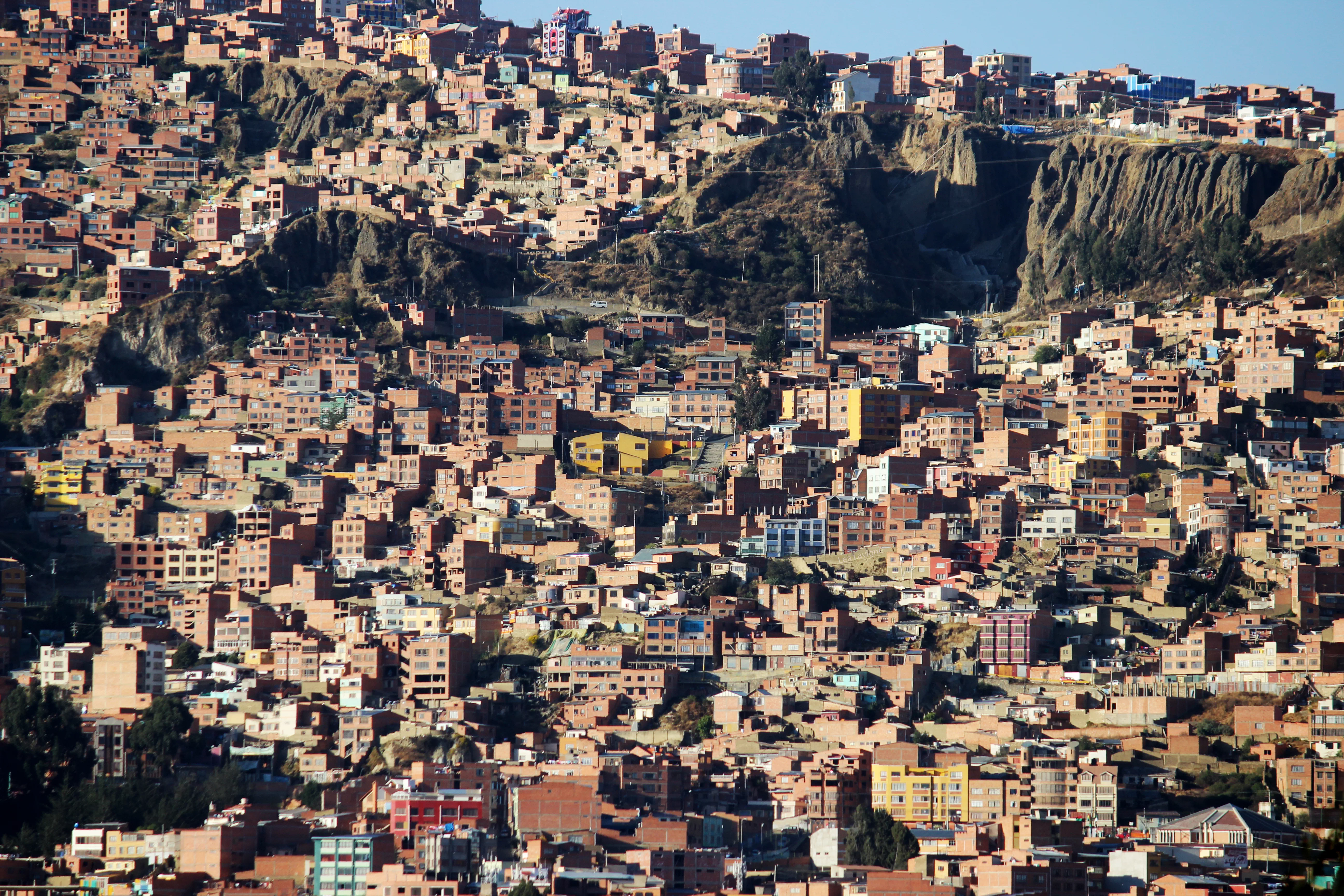 mosaïques urbaines vue panoramique la paz bolivie photographie urbaine