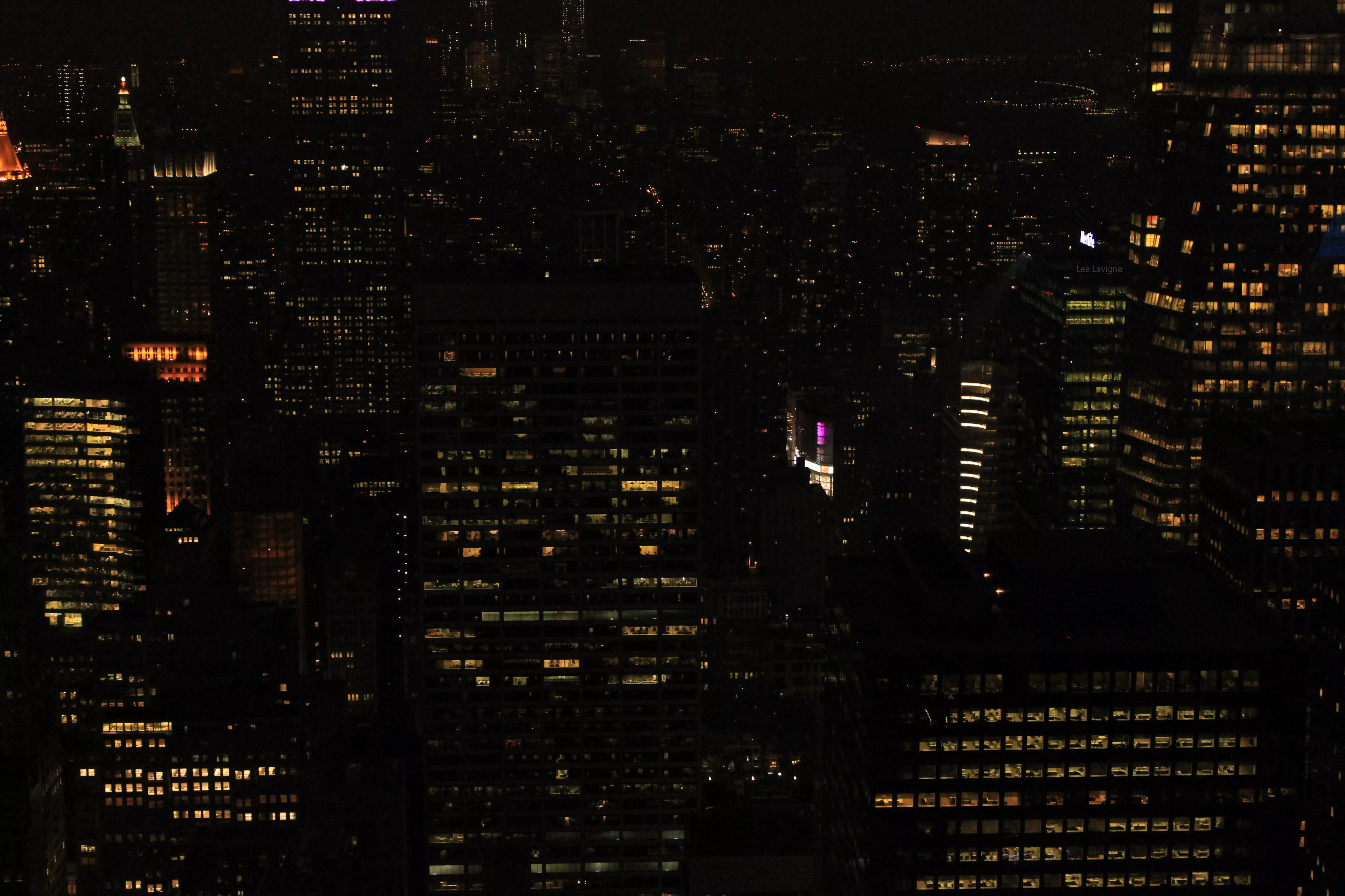 vue panoramique de New York nuit Etats Unis USA photographie urbaine